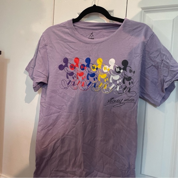 Disney Purple Short Sleeve Tee with Animated Design - Picture 2 of 5
